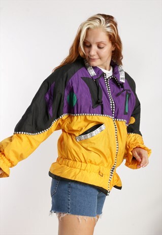 VINTAGE PADDED FESTIVAL SHELL BOMBER JACKET X413