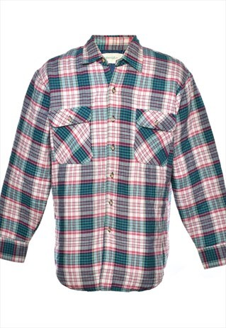 CHECKED FLANNEL SHIRT - L