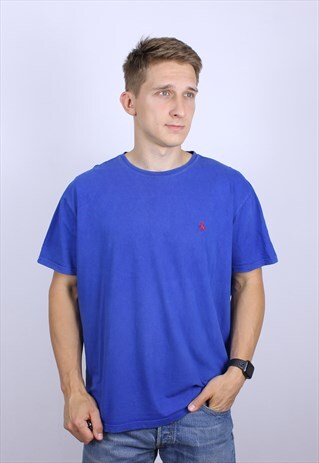 VINTAGE POLO RALPH LAUREN MENS LOGO T-SHIRT TOP