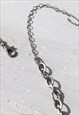 STOCK Y2K SILVER METALLIC CHUNKY CHAIN BELT.