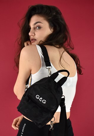 G&G BLACK CAMO PRINT MINI RUCKSACK