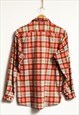 80S VINTAGE FLANNEL ABSTRACT PATTERN CHECKED SHIRT 19214