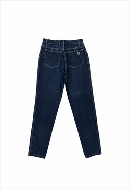 Womens Vintage Fendi trousers dark blue denim mom jeans