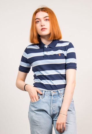 BLUE RALPH LAUREN POLO T-SHIRT