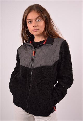 VINTAGE CHAMPION FLAEECE JACKET BLACK