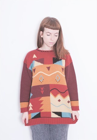 VINTAGE PATTERN KNIT JUMPER