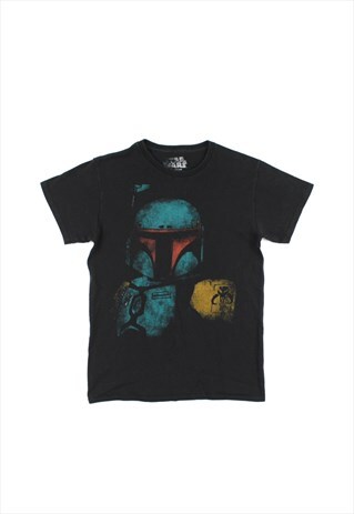OFFICIAL STAR WARS BOBA FETT FADED T-SHIRT