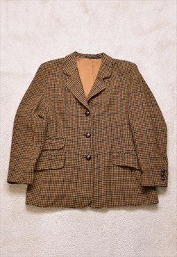 Women's Vintage 90s St Michael Check Wool Blazer Jacket