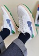 RETRO CLASSIC SNEAKERS HEART PATCH TRAINERS IN WHITE