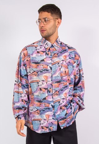 90'S VINTAGE CRAZY PATTERN SHIRT