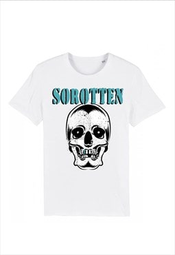 Sorotten Skull Fitted T-Shirt in White