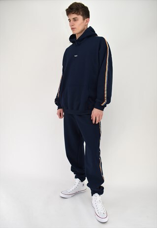 G&G UNISEX NAVY RAINBOW RIBBON TRACKSUIT BOTTOMS