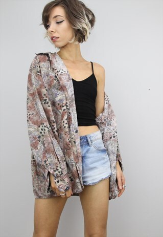 VINTAGE 80S/90S OVERSIZED PATTERNED SHIRT