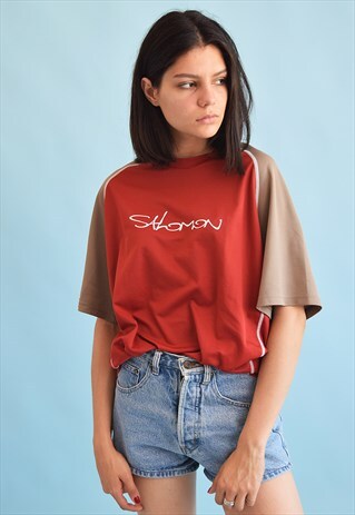 90'S RETRO SALOMON TRACKSUIT SPORTS T-SHIRT TOP TEE