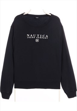 Nautica - Blue Crewneck Spellout Sweatshirt - XLarge