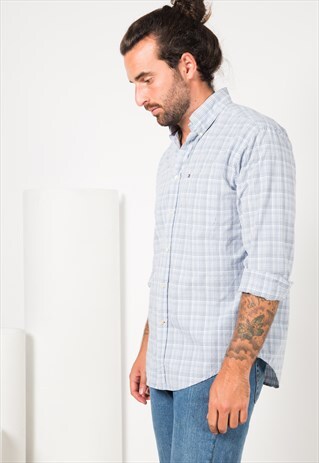 VINTAGE 80'S TOMMY HILFIGER COTTON SHIRT / S4264