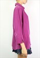 VINTAGE EPAULET SHIRT IN PURPLE