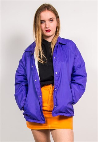VINTAGE 90'S PURPLE USA COACH JACKET