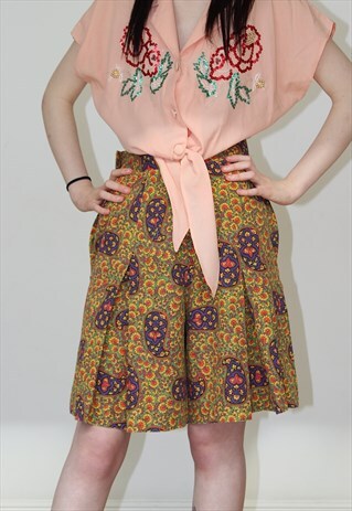 70S CULOTTE IN FLORAL PRINT