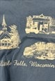 VINTAGE SWEATSHIRT WISCONSIN GRAPHIC PATTERNED JUMPER