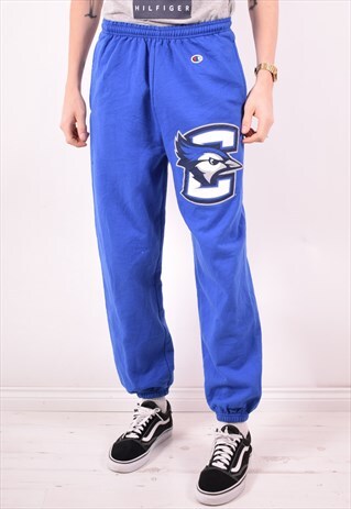 CHAMPION MENS VINTAGE TRACKSUIT TROUSERS SMALL BLUE 90S