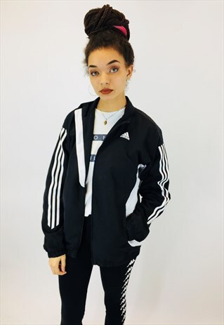 VINTAGE ADIDAS CLASSIC 3 STRIPE WINDBREAKER JACKET