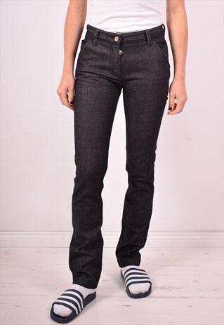 DOLCE & GABBANA WOMENS VINTAGE JEANS W28 L31 BLACK 90S