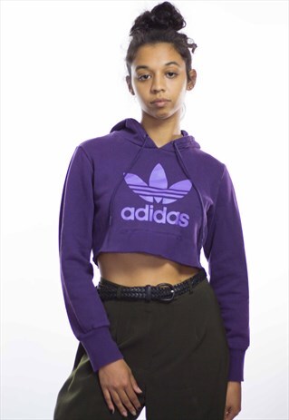 VINTAGE ADIDAS LOGO REWORKED CROP TOP 90S M 10.4