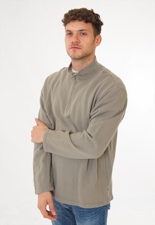 VINTAGE CALVIN KLEIN 1/4 ZIP SWEATSHIRT BEIGE