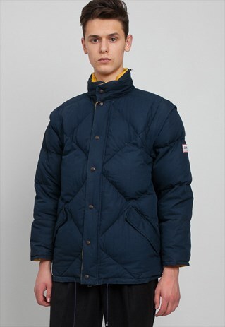 VINTAGE NAVY YELLOW REVERSIBLE JACKET