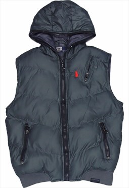 Ralph Lauren polo 90's Puffer Vest Zip Up Hooded Gilet Small