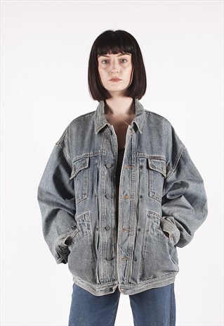 VINTAGE CALVIN KLEIN GRUNGE OVERSIZED DENIM JACKET /MM3722