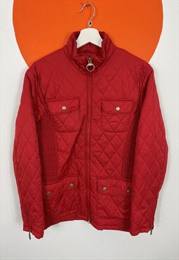Barbour Quilted Jacket Red UK 12