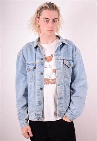 LEVI'S MENS VINTAGE DENIM JACKET LARGE BLUE 90S