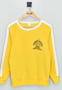 Vintage 1970's Nasa Kennedy Space Centre Sweatshirt Yellow X