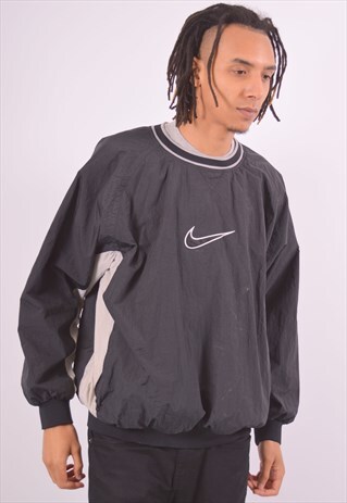 VINTAGE NIKE TRACKSUIT TOP LONG SLEEVE BLACK