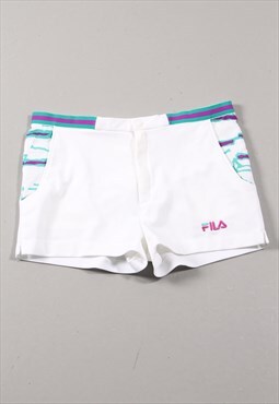 Vintage Fila Tennis Shorts in White Gym Summer Wear W32