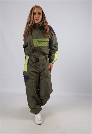 VINTAGE HUDSON FULL SKI SUIT SNOW SPORTS UK 14 L (JB3D)