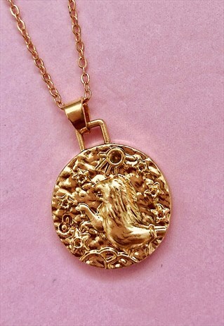 ZODIAC LEO 18K GOLD PLATED NECKLACE