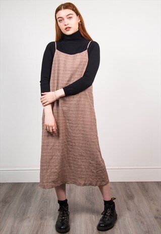 VINTAGE 90'S CHECK SLIP DRESS