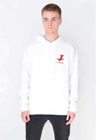 WHITE TI AMO REX (RED) HOODIE