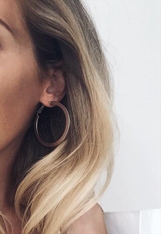 THIN HOOP EARRINGS SILVER