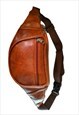 Brown Leather Bum Bag Travel Pouch Fanny Bag