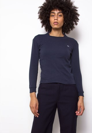 VINTAGE 90S CHAMPION NAVY LONG SLEEVE TOP