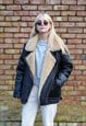 SHEEPSKIN AVIATOR JACKET MILAN FLYING BROWN LEATHER VINTAGE