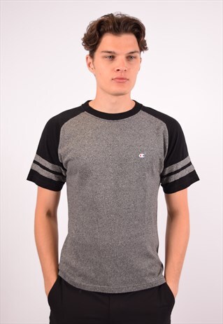 VINTAGE CHAMPION T-SHIRT TOP GREY