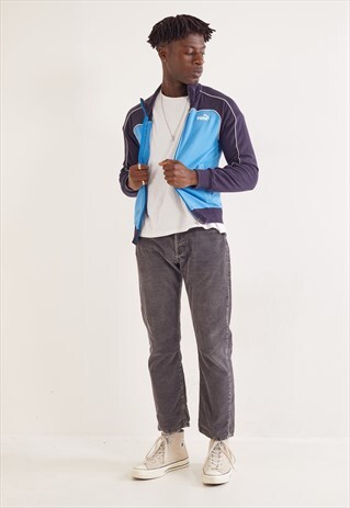 VINTAGE PUMA ZIP-UP SWEATSHIRT BLUE
