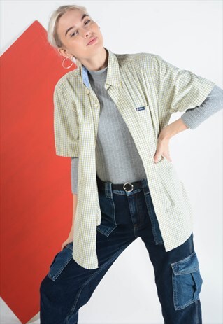 CHAPS CHECKED SHORT SLEEVE SHIRT