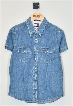 Vintage Women's Tommy Hilfiger Denim Shirt Blue XSmall