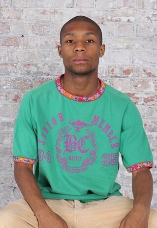 VINTAGE BEST COMPANY GRAPHIC T-SHIRT GREEN